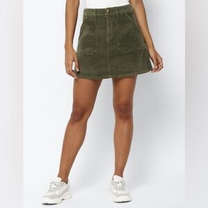 AE Dark Green Corduroy Mini Skirt Size 26